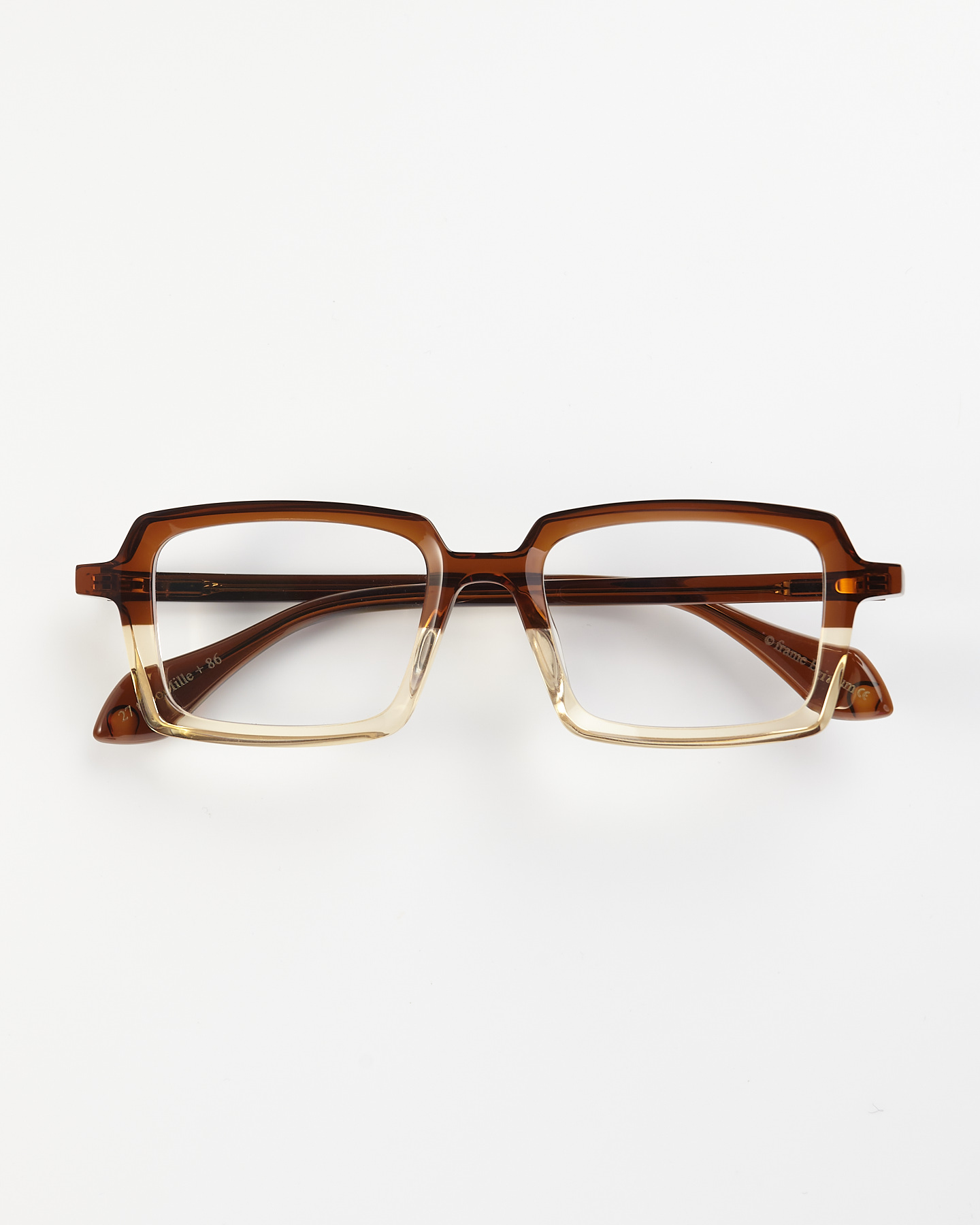 Theo Mille+86 27 transparent red brown+transparent pastel yellow